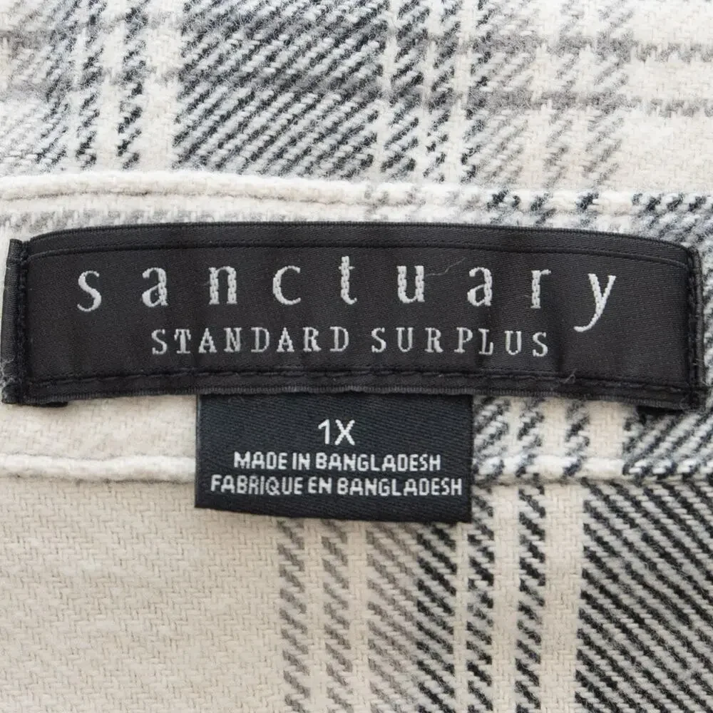 Sanctuary Moonstone Plaid The Schacket Jacket Size 1X - Picture 5 of 10